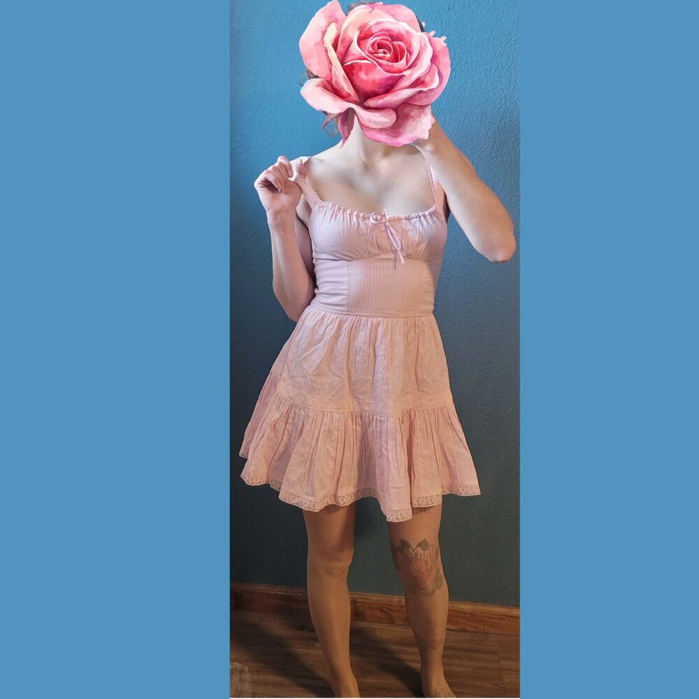 Baby Pink Empire Waist Coquette Aeropostale Dress XS